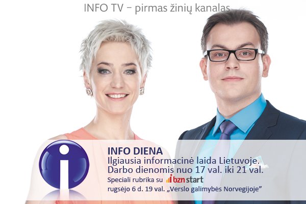 „Verslo galimybės Norvegijoje” – INFO TV ir „BZN start” laida