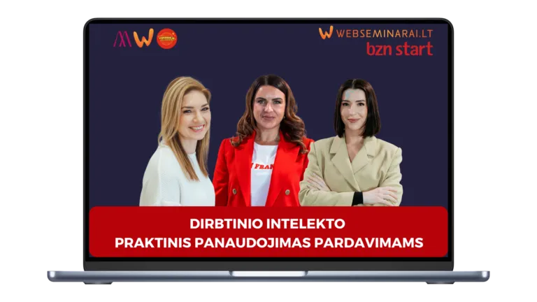 Dirbtinio intelekto praktinis panaudojimas: pardavimų didinimas per socialinius tinklus – internetinių mokymų įrašai