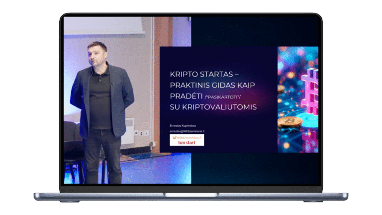 KRIPTO STARTAS – PRAKTINIS GIDAS KAIP PRADĖTI INVESTUOTI Į KRIPTOVALIUTAS